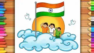 Republic Day Drawing | Republic Day Poster | 26 January Drawing | Republic Day Easy Drawing