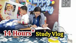 14 Hours Study Vlog | UPSC Aspirant Mom Daily Routine | Realistic Study With Baby