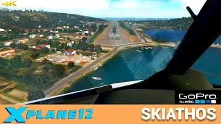 SKIATHOS GO PRO COCKPIT LANDING A320NEO | X Plane 12
