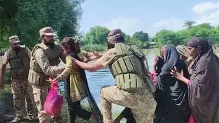 Pakistan Army flood victims rescue