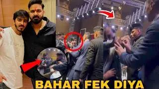 OMG🤯- Fukra Insaan Friend Vishal Singh BE@TEN By Security Guard in Pawan Singh Birthday Party, Pawan