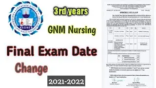 3rd year GNM nursing final exam date change ( Karnataka nursing  board)