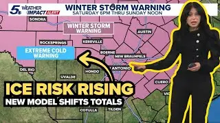 KENS forecast: New model shows ice reaching parts of the San Antonio area