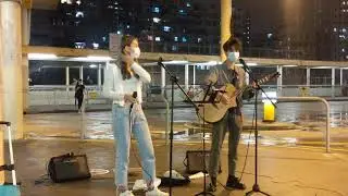 花千樹-告白-逃生門-東京人壽-忘川-曖昧 (Cover by Ivy x Tsz Pok) @旺角東站B出口Busking 2021.03.06
