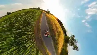 Little Planet bike ride into the sunset - 360 video