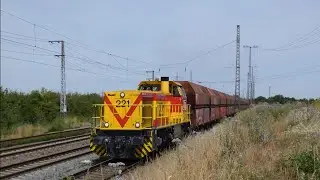 4K | MEG 1275 221 komt met lege bruinkooltrein door Gro&szlig;korbetha naar Profen!