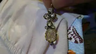Antique rose cut diamond pendant