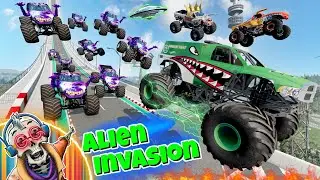Monster Jam INSANE Alien Invasion Adventure  Compilation 2 | Racing, Freestyle, and High Speed Jumps