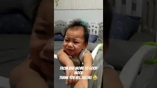 From bad mood to good moodThank you ms. Rachel 😂 #baby #simplejoys #toddlermusic #cute #msrachel
