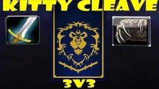 90 Arms Warrior PvP- Kitty Cleave 3v3- World of Warcraft Arena