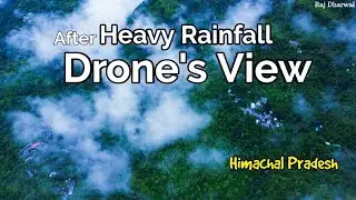 After Heavy Rainfall Himachal, Valley View with DRONE || Joginder Nagar, Mandi- Himachal Pradesh.