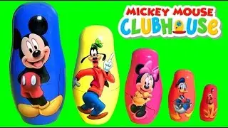 Mickey Mouse Clubhouse Stacking Cups Nesting Surprise Disney Minnie Goofy Pluto Donald Baby Toys