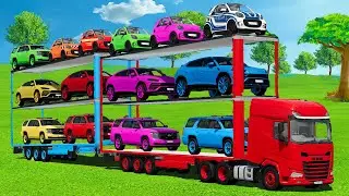 MASSIVE CONVOY TRANSPORT WITH JEEP 4x4, FORD, DACIA, SKODA & TRUCKS - FS25