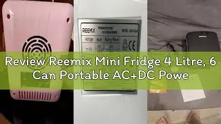 Review Reemix Mini Fridge 4 Litre, 6 Can Portable AC+DC Power Cooler & Warmer, Portable Small Fridge