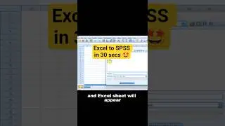 Importing data from Excel to SPSS #education #shorts #shortvideo #comedyeffects