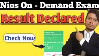Nios On Demand Result 2022 _ Declared | Class 10-12 | Nios March 2022 Result | Nios Lifeline