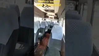 interior of 14 seater force tempo travelers. Best family taxi services in kashmir.