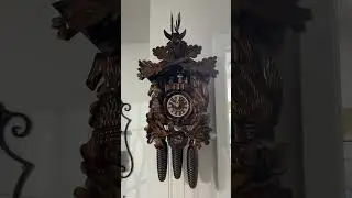Engstler 8 day #hand #carved musical hunters cuckoo clock #cuckooclock #blackforest #musical #clock