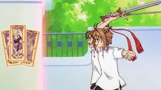Sakura & Syaoran capture cards together - Battle scenes from Cardcaptor Sakura