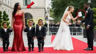 Millionaire leaves ex wife, calls her infertile, but she attends his wedding with triplets