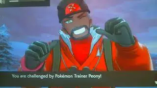 Pokemon Sword: Battle against Peony in the Crown Tundra