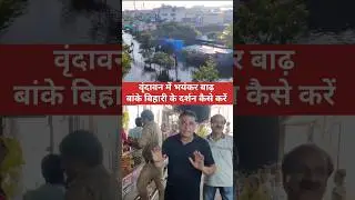 vrindavan flood news #shorts #yamunaflood #vrindavan #bankebihariji #trendingshorts #insidevlogs