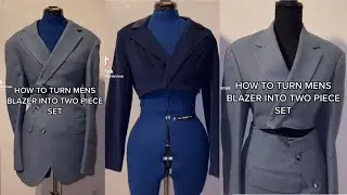 DIY Tiktok compilation | how to turn a men's suit into female  two pieces set clothing hack! #diy
