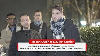 Conseil municipal de Lisses 8/12/2025- Mutualisation de la police municipale avec Evry-Courcouronnes