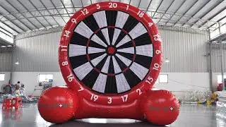 custom logo giant blow-up Sealed Air Kick Darts inflatable football golf dart boards sport game