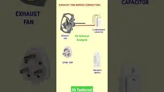 Exhaust fan connection #fanconnection #connection #aktechnical #technicalak #shorts #wiring #atianil