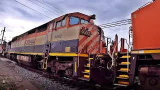 BCRAIL GE C40-8M #4602 Appearance, along with NEW CN 100th Anniversary GE ET44AC