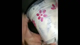 easy pot painting #shorts. plastic pot decoration idea #diypots