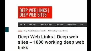 What is Deep Web Links (or) Dark Website? - Gowdham Subramaniam
