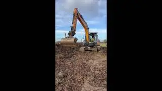 Case CX160D Ditching Lincolnshire
