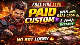 FREE FIRE LIVE PAID CUSTOM 💸 | ENTRY MATCH | ₹300 UPI CASH WIN🤑 #freefire#nonstopgaming#gyangaming