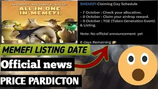 MEMEFI LISTING DATE AND PRICE PARDICTON🧐😱