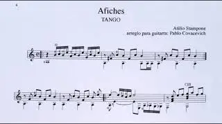 Afiches - tango (A. Stampone) Pablo Covacevich - guitarra, score