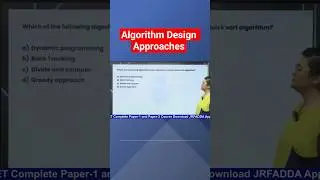 Which of the following algorithm design approach is used in Quick sort algorithm?#shorts #shortsfeed