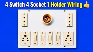 4 Switch 4 Socket 1 Bulb Connection 👍 | Electric Board Wiring | Board Wiring kaise Kare