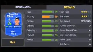 FIFA 15 iOS:  TOTY Thiago Silva
