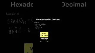 How to convert from Hexadecimal to Decimal | Number System | #shorts #ytshorts #digital_electronics