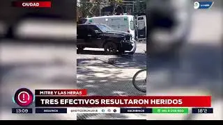 Tres policías resultaron heridos en un terrible choque en Mitre y Las Heras
