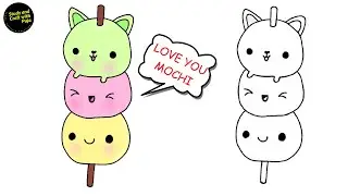 How to draw Mochi 🍡🍡 || Mochi Drawing || Cute Pun Art