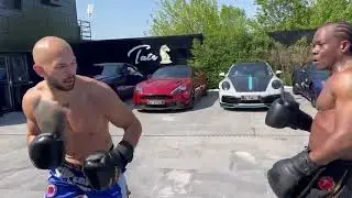 Andrew Tate Back Yard Boxing Sparring