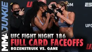 UFC Fight Night 186 full fight card faceoffs from Las Vegas