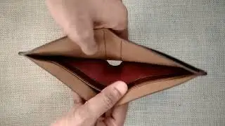 Oil pull up leather wallet