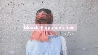[中] bleach + dye pink hair at home 💗  | manic panic bleach kit & cotton candy pink hair dye