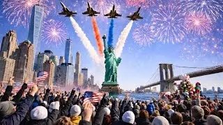 NYC New Year’s Parade 2026 - Jets, Fireworks & Floats! Crazy Celebration