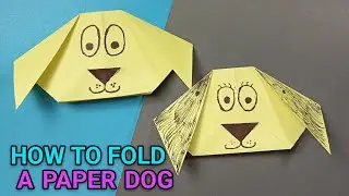 Super easy paper dog to make 🐶 for beginners