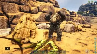 ARK: Survival Evolved Day 390 on Crystal Isles, Griffin & Battle with Rock Golem.